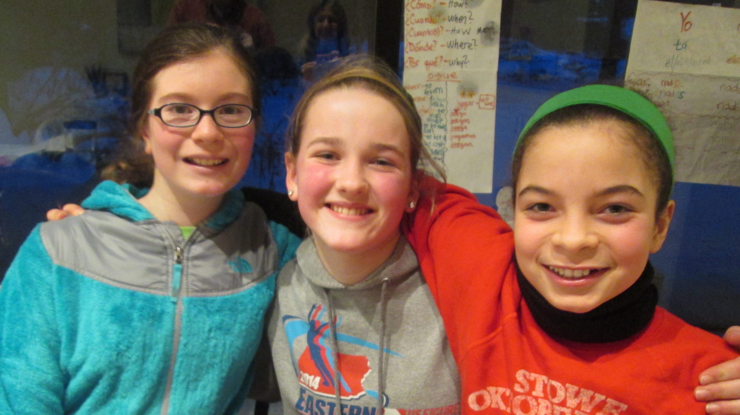 3 teens smile